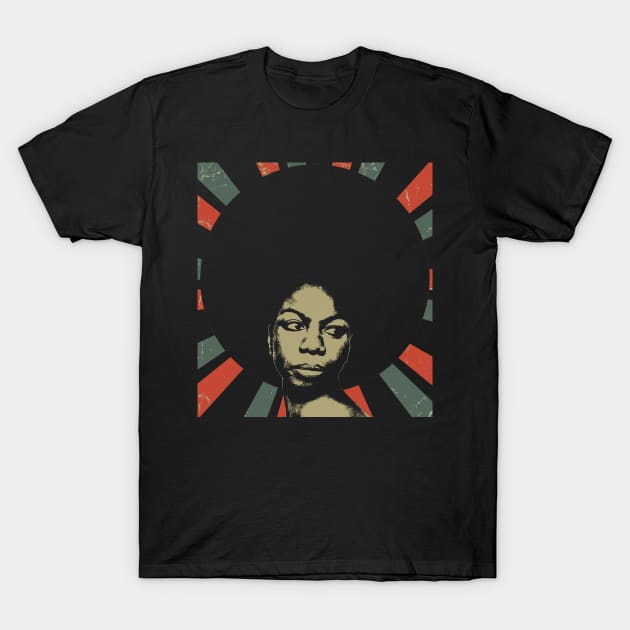 Nina Simone || Vintage Art Design T-Shirt by Setipixel